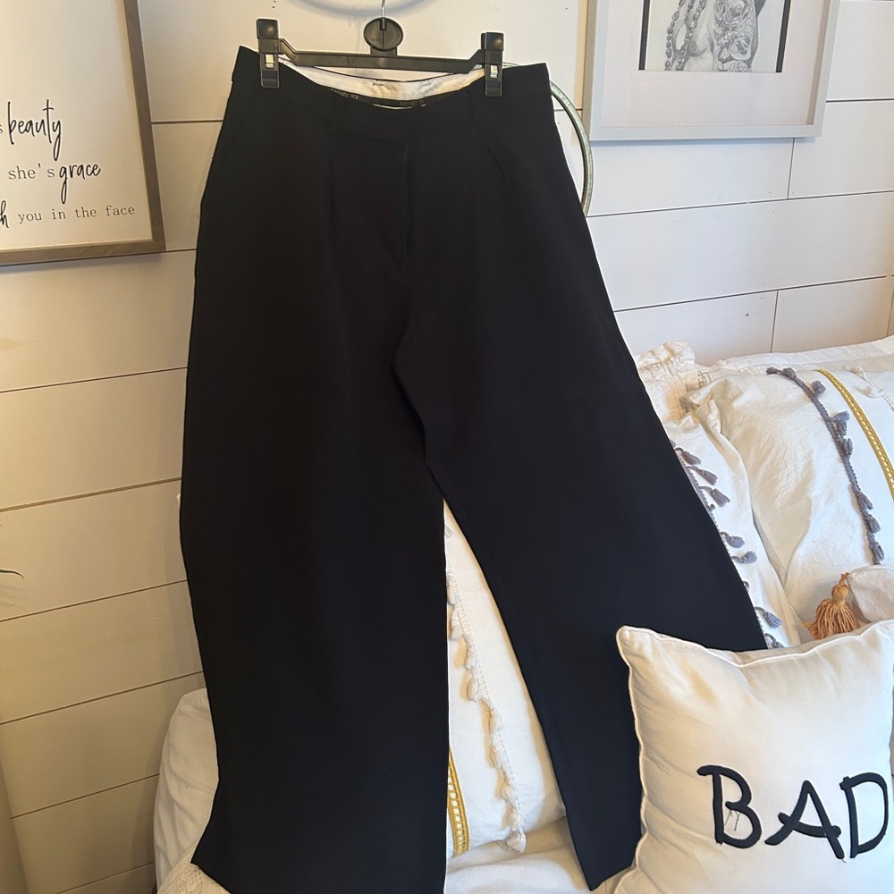 Black dress pants/wide leg capri length pants by Rachel Zoe